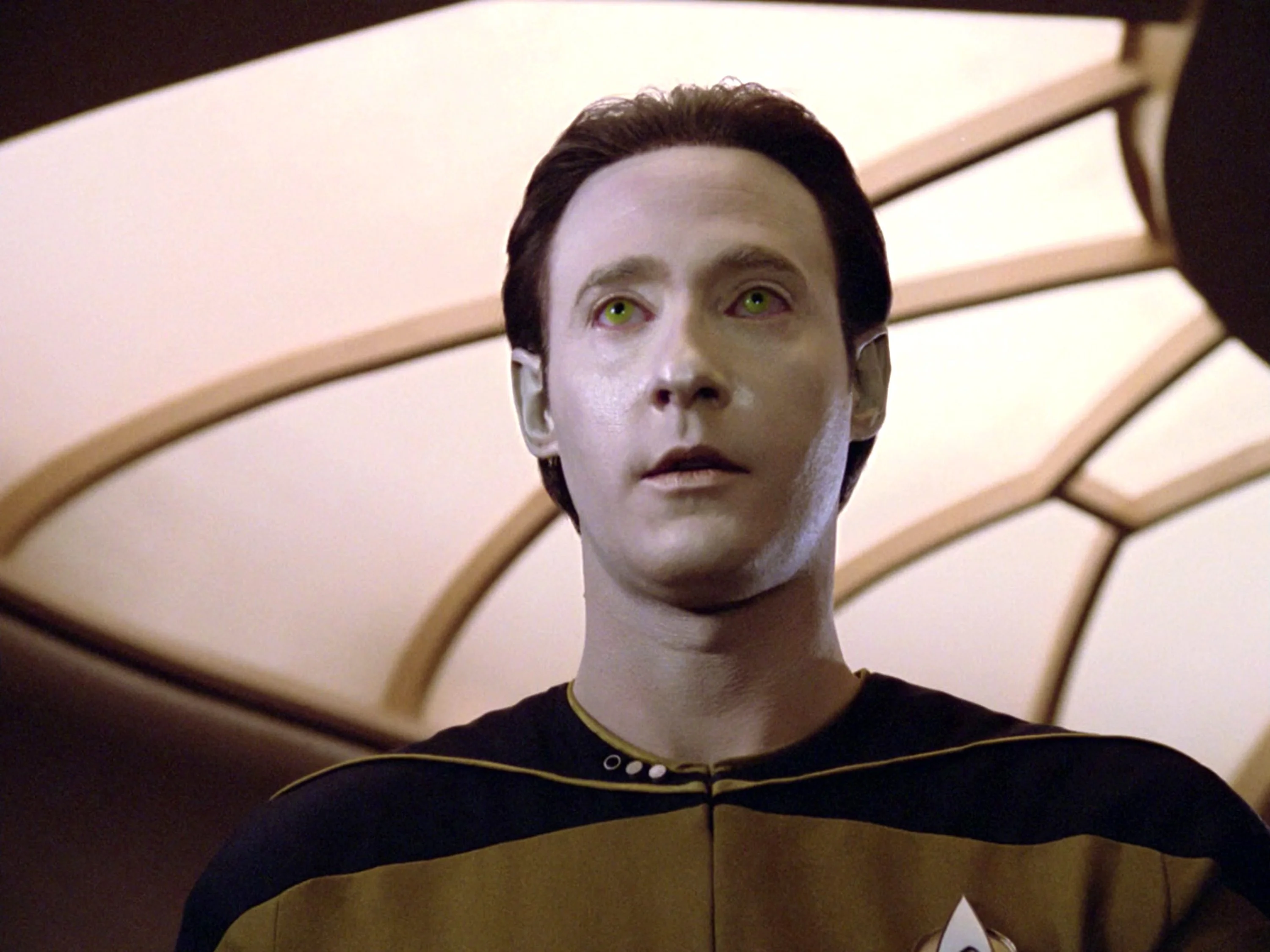 Brent Spiner as Commander Data in the Star Trek: The Next Generation Scene from The High Ground episode of Star Trek: The Next Generation