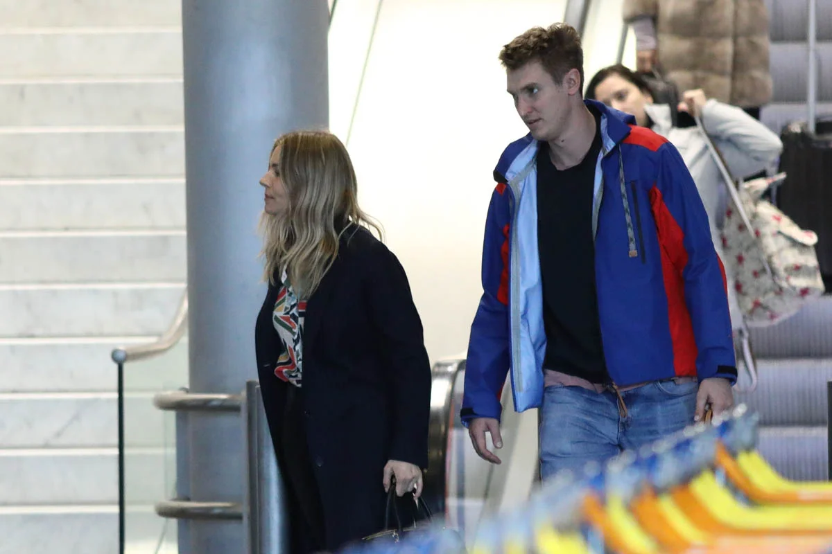 Sienna travels with her boyfriend